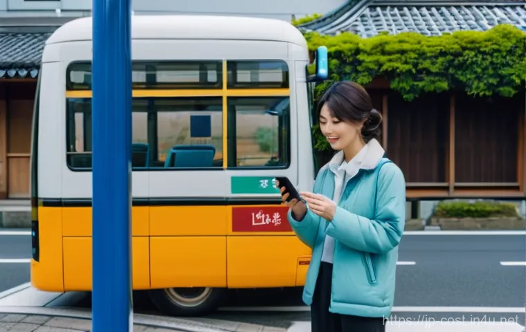 버스비 환승요금 - **Prompt:** A young Japanese adult (20s-30s, gender-neutral) dressed in clean, casual attire, smilin...