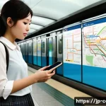 지하철 요금 - **Prompt 1: Decoding the Complex Subway Fare System**
A young Japanese woman, in her early twent...