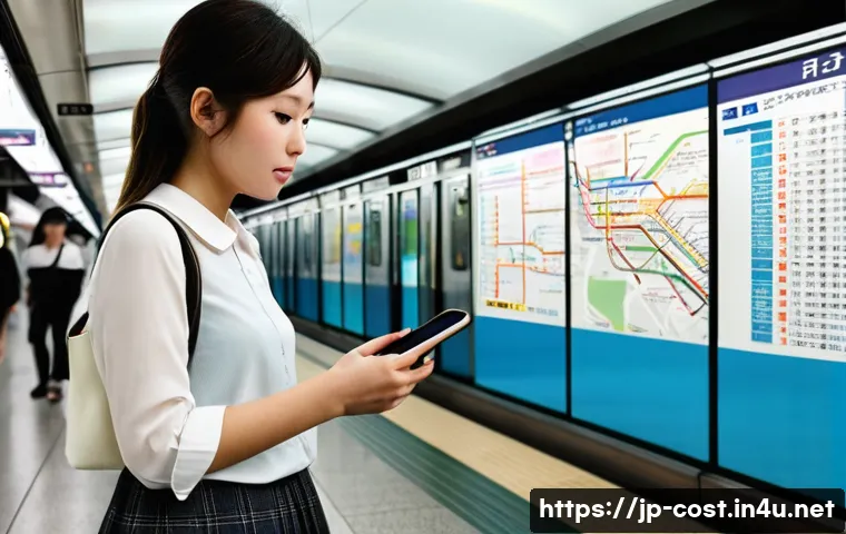 지하철 요금 - **Prompt 1: Decoding the Complex Subway Fare System**
    A young Japanese woman, in her early twent...
