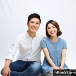 커플 사진 촬영비용 - A modern professional photography studio interior in Japan, featuring a diverse range of backdrops a...